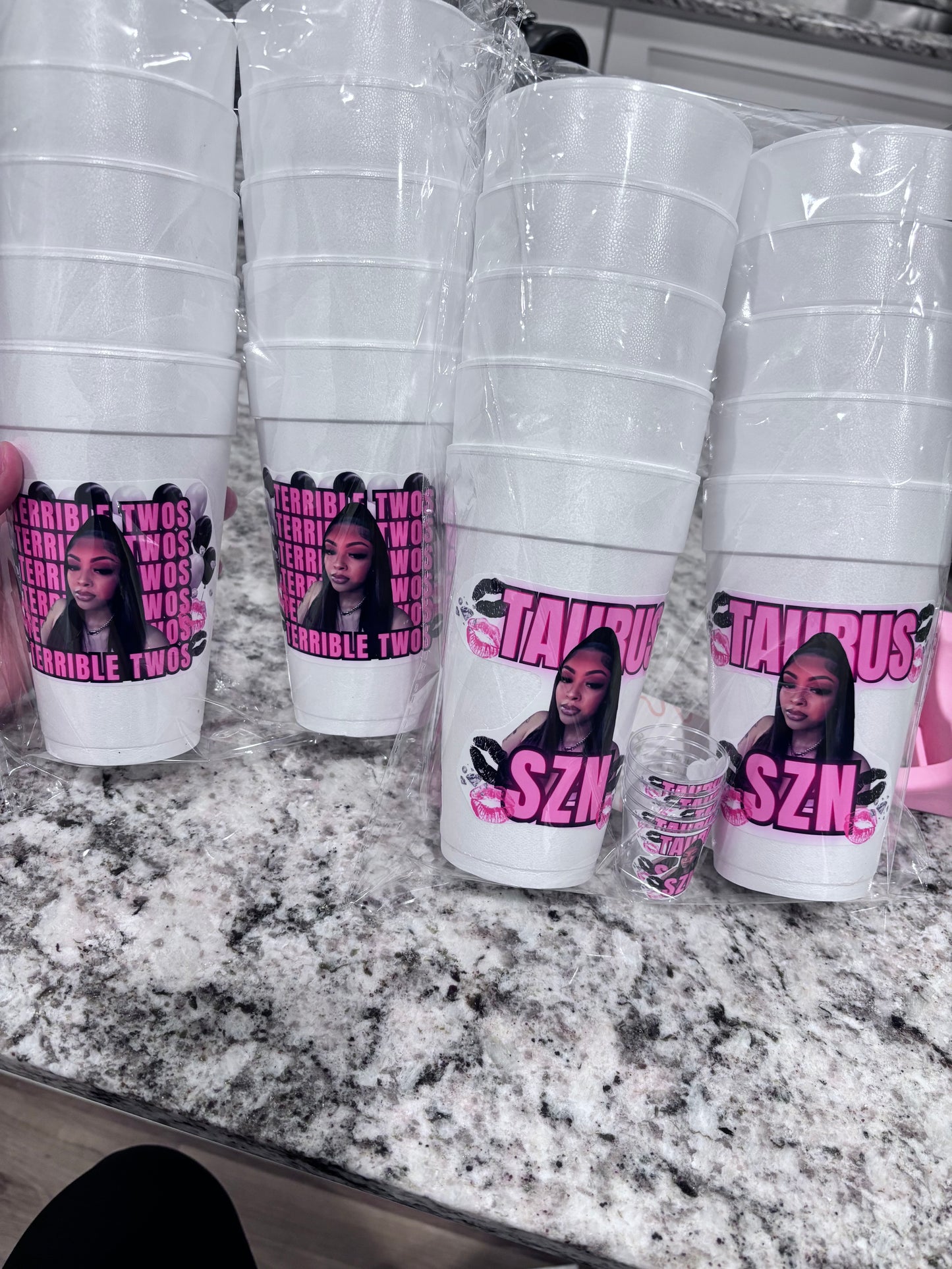 Custom Cup Package — 40 Cups, 10 Shot Glasses
